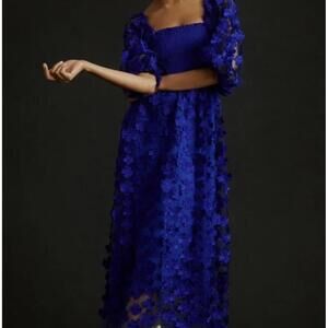 DELFI COLLECTIVE 3-D Floral Midi Dress Size M NWT Designer Boutique